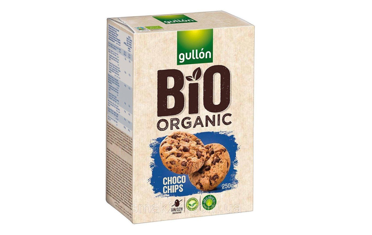 Печиво без алергенів Gullon Bio Organic з шматочками шоколаду 250 г Іспанія