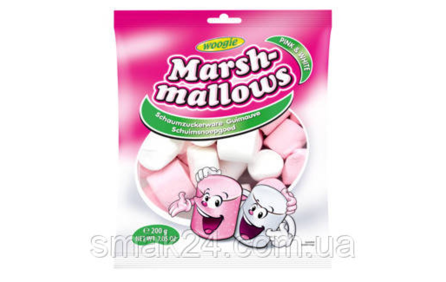 Зефир Маршмэллоу розовый и белый WOOGIE MARSHMALLOWS MIX 200 гАвстрия