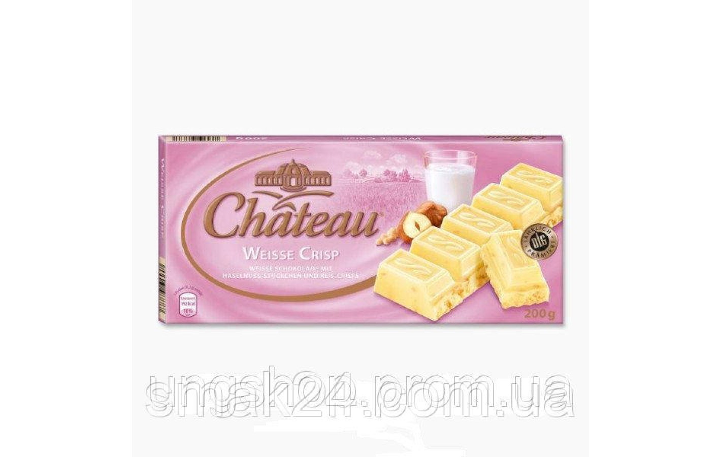 Шоколад білий з фундуком та крипсами Weisse Crips Chateau Німеччина 200г