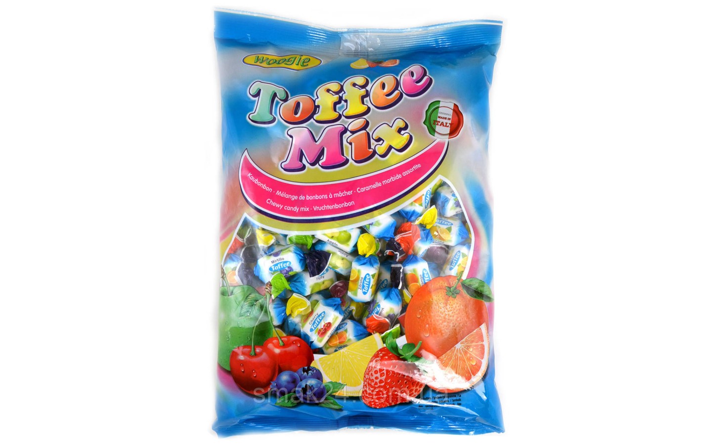 Конфеты ирисная фруктовая смесь  Woogie Toffee Mix 6 вкусов  250г Австрия