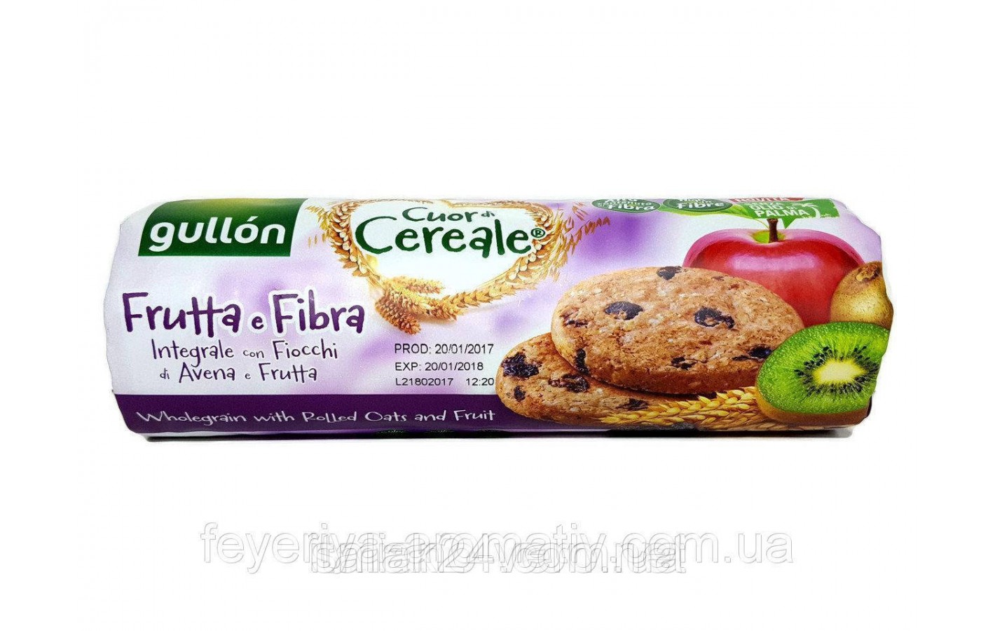 Печенье овсяное с фруктами без пальмового масла Gullon Frutta Cuor di Cereale 300г  Испания