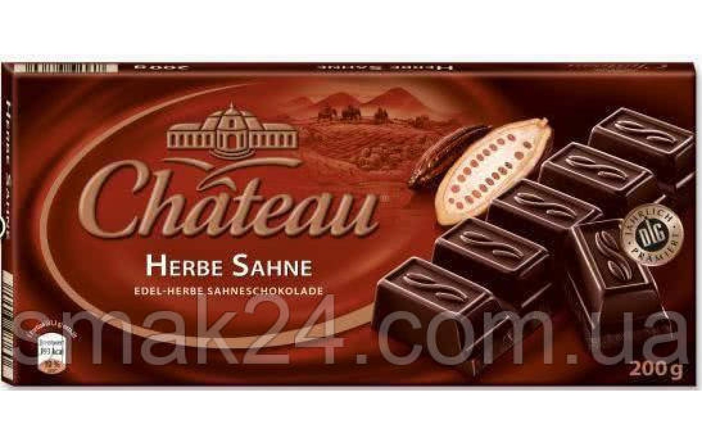 Шоколад чорний Chateau 45 % какао 200г Німеччина
