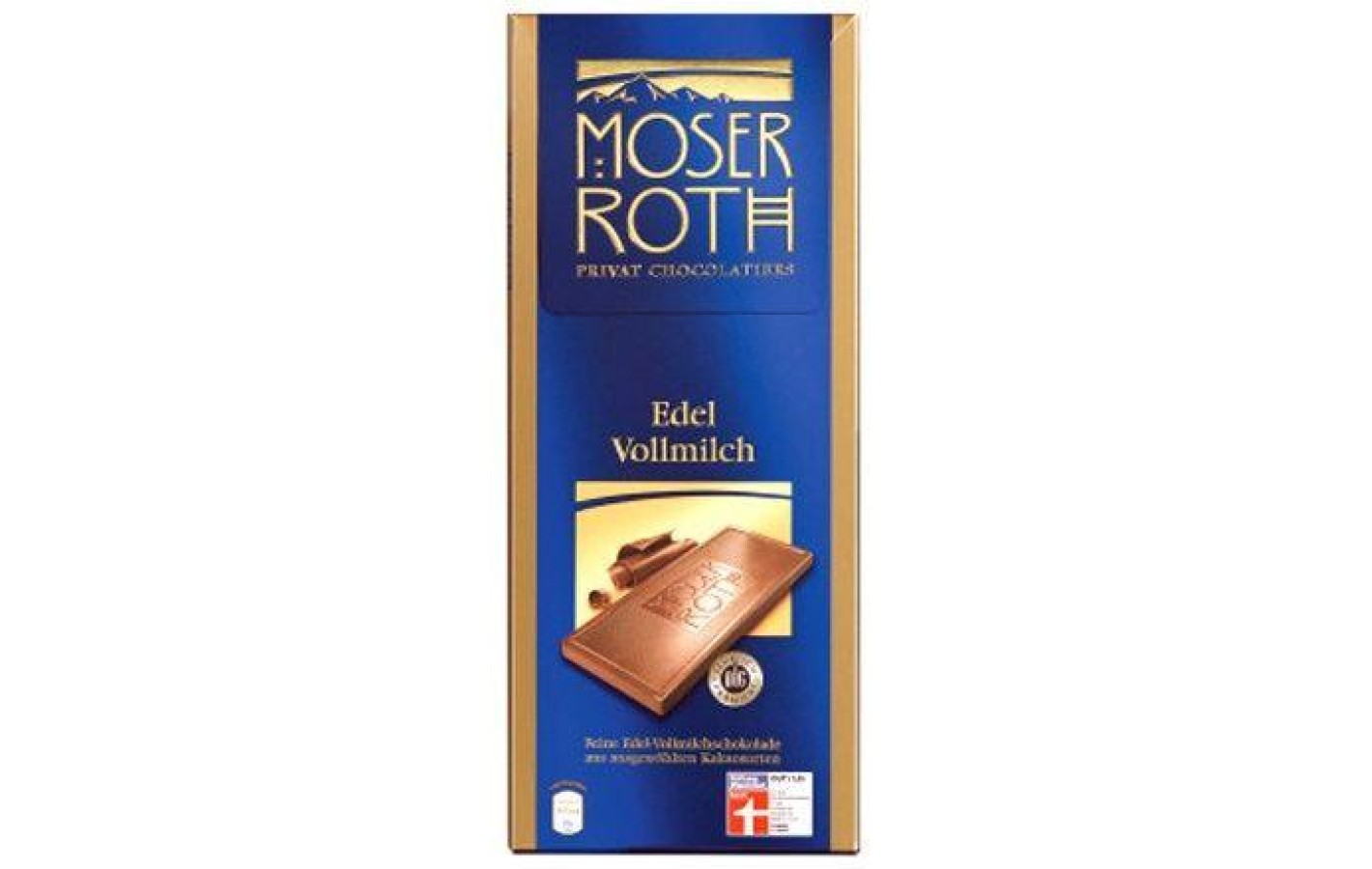 Шоколад молочный  Moser Roth  Edel Vollmilch 125г Германия