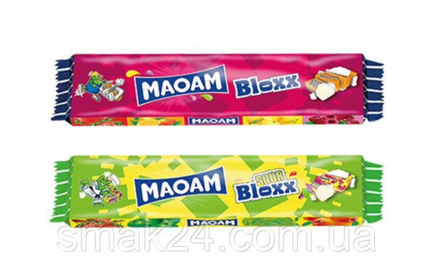 Жувальні цукерки Haribo Maoam Bloxx sour 220г (10х22г) Німеччина