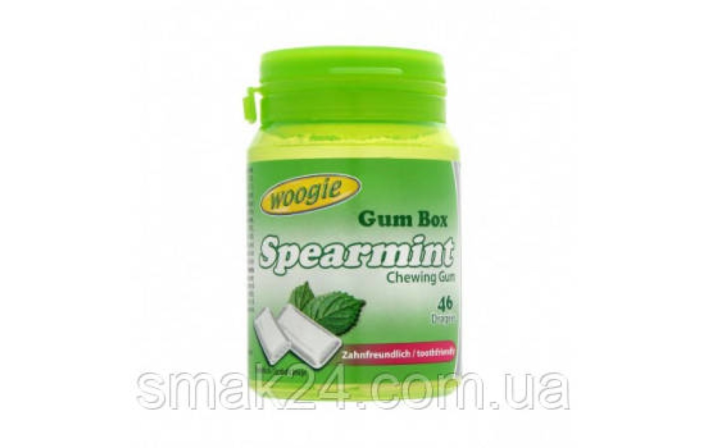 Жевательная резинка с мятой БЕЗ САХАРА 46 штук Spearmint  Gum Box Woogie 64.4 г Австрия