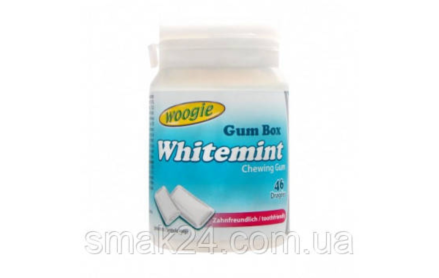 Жувальна гумка з м'ятою БЕЗ ЦУКРУ 46 штук Whitemint Gum Box Woogie 64.4 м Австрія