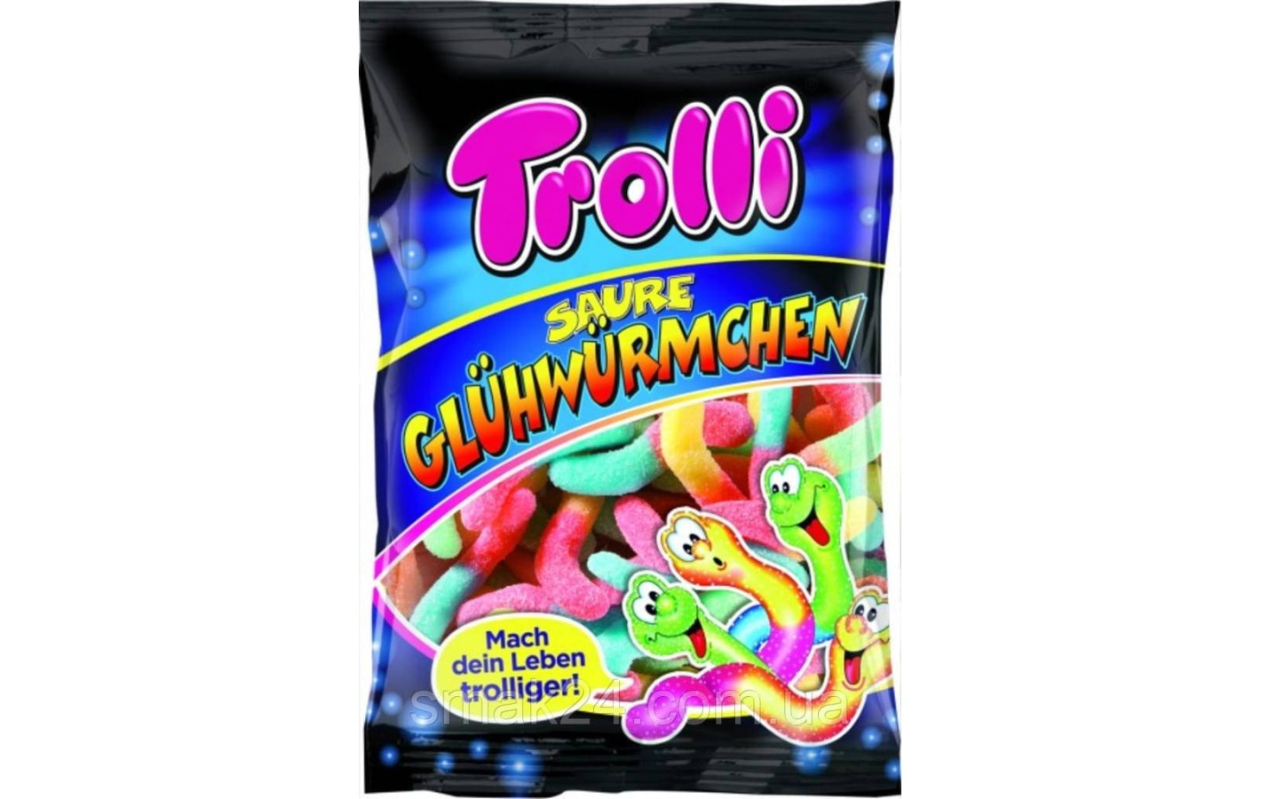 Желейные конфеты Без лактозы, Без глютена Кислые Светлячки Trolli Saure Gluhwurmchen  Германия 200г