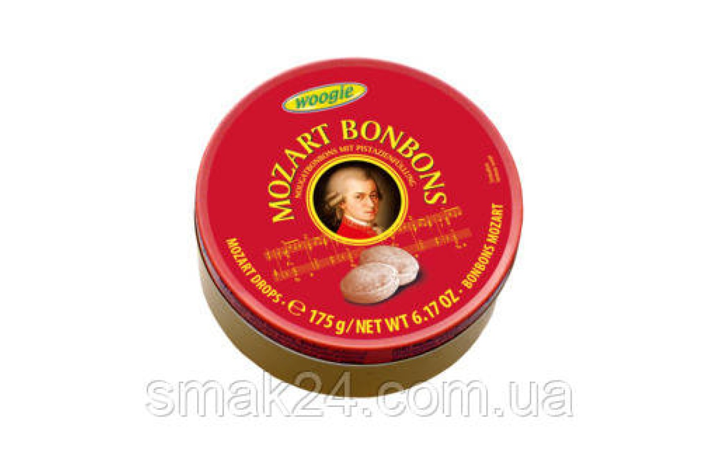 Леденцы (конфеты) Woogie Mozart bonbons  вкус изысканной нуги и вкусных фисташек Австрия 175г