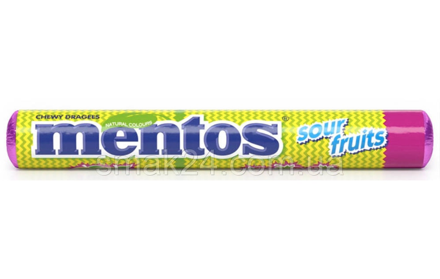Жевательные драже Mentos Sour fFruits, Кислые фрукты 37 г