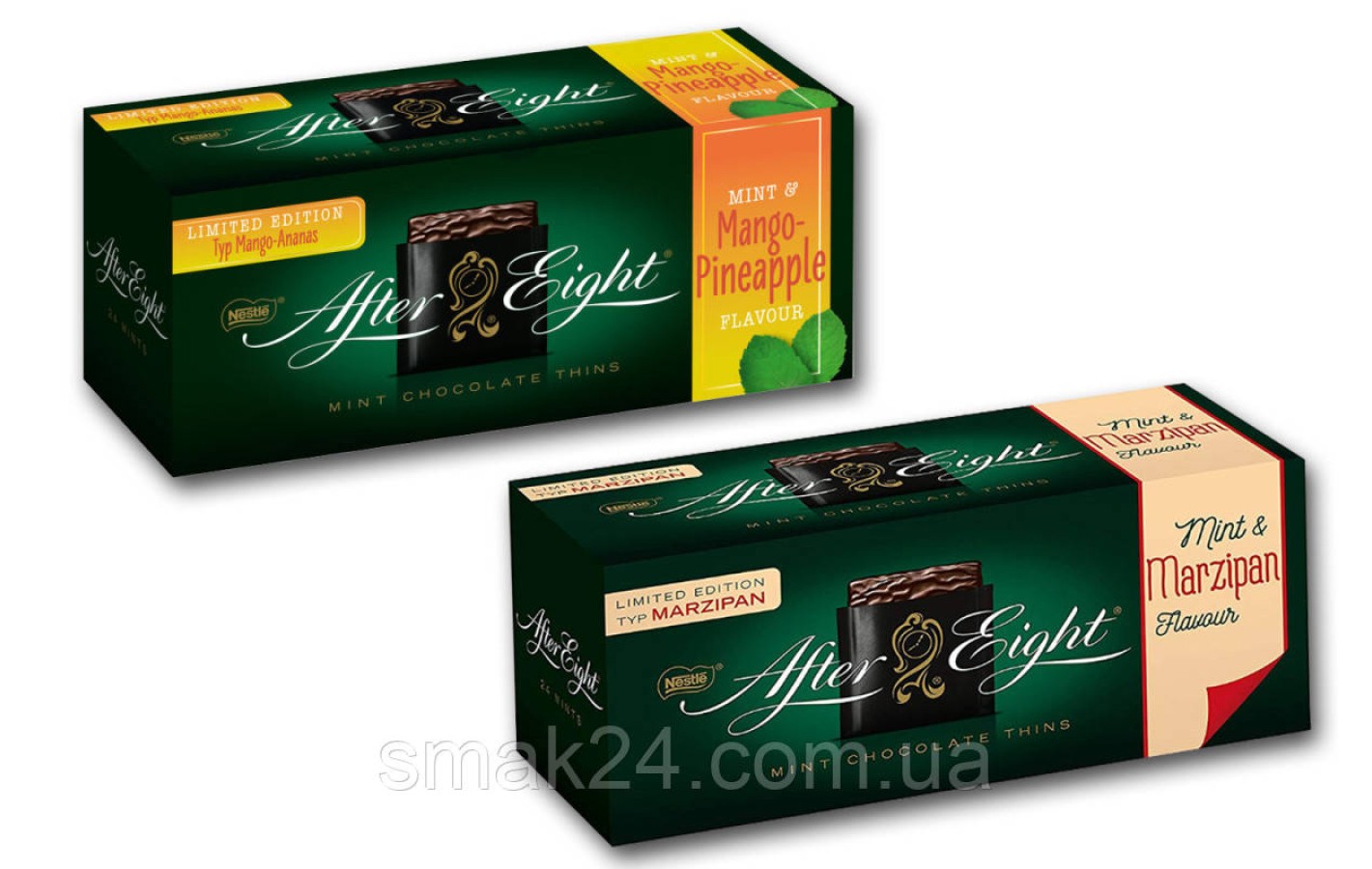 Шоколад (цукерки) After Eight -Mint&Marzipan з м'ятою і марципаном Nestle 200г Швейцарія