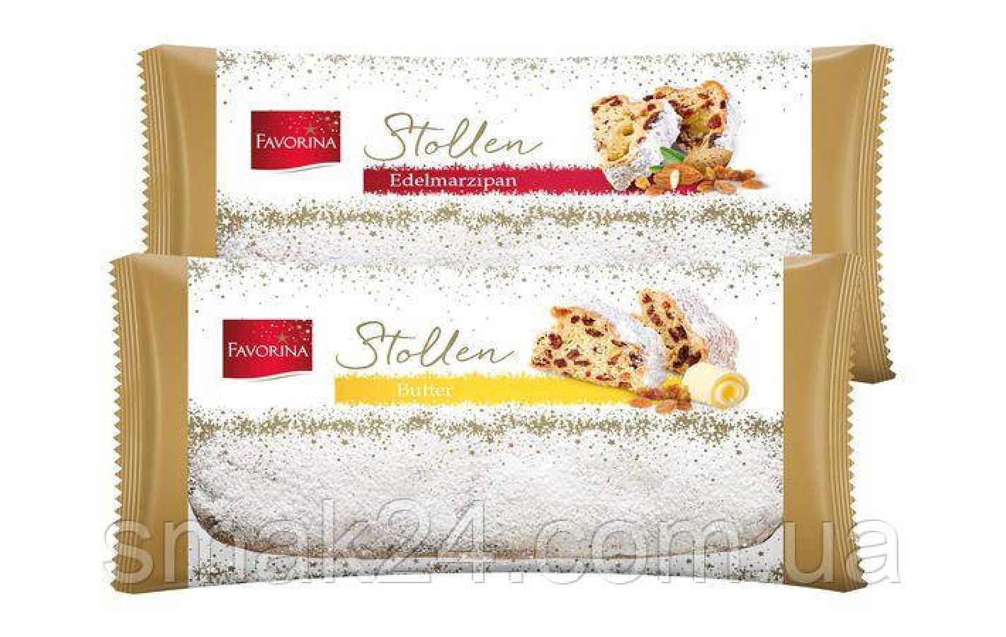 Рождественский кекс с марципаном и изюмом Stollen Marzipan Favorina Германия 200г