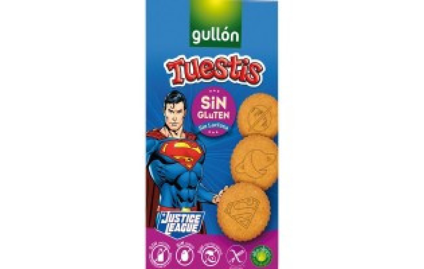 Печиво без глютену, лактози і яєць Tuestis Superman Gullon 380г Іспанія