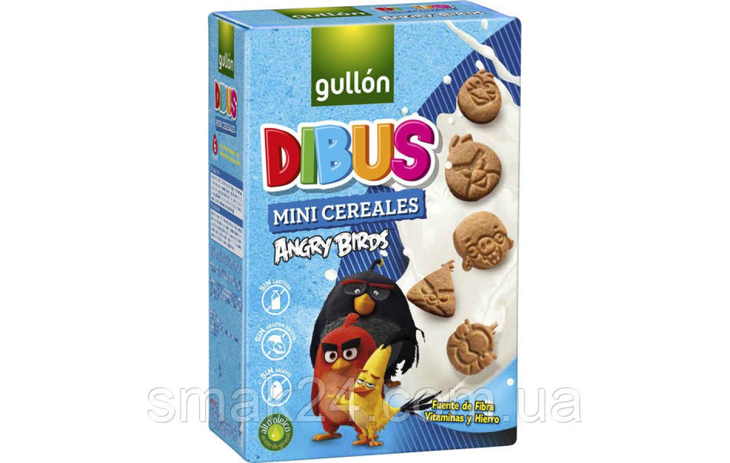 Печенье мини без лактозы, орехов и яиц Angry Birds Dibus  Gullon 250г  Испания