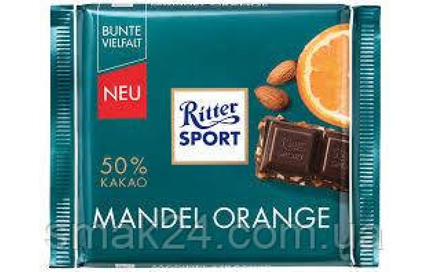Шоколад чорний із Мигдалем і Апельсinом Ritter Sport Dark Almond&Orange Німеччина 100 г