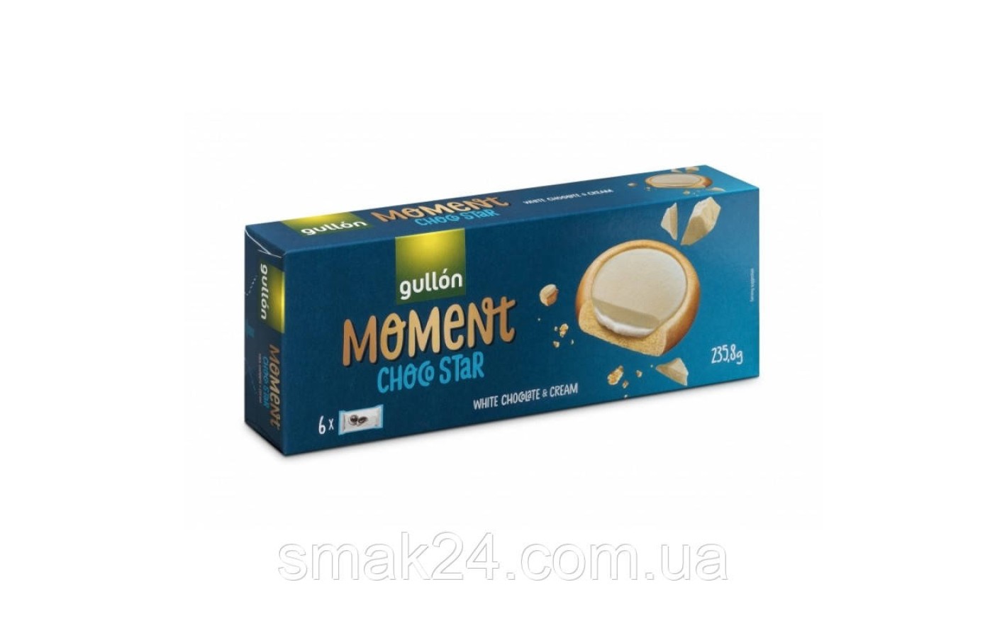 Печенье  Gullon Moment Choco Star White Chocolate and Crema 235.8г  Испания
