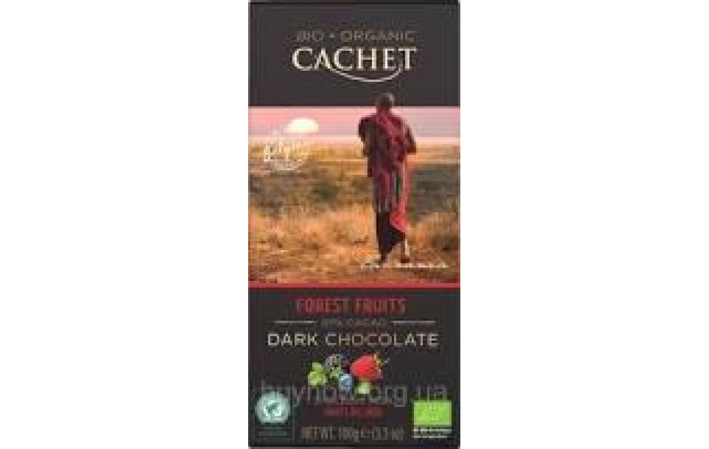 Шоколад чорний із лісовою ягодою Cachet Bio Organic Fruits Des Bois 100 г Бельгія