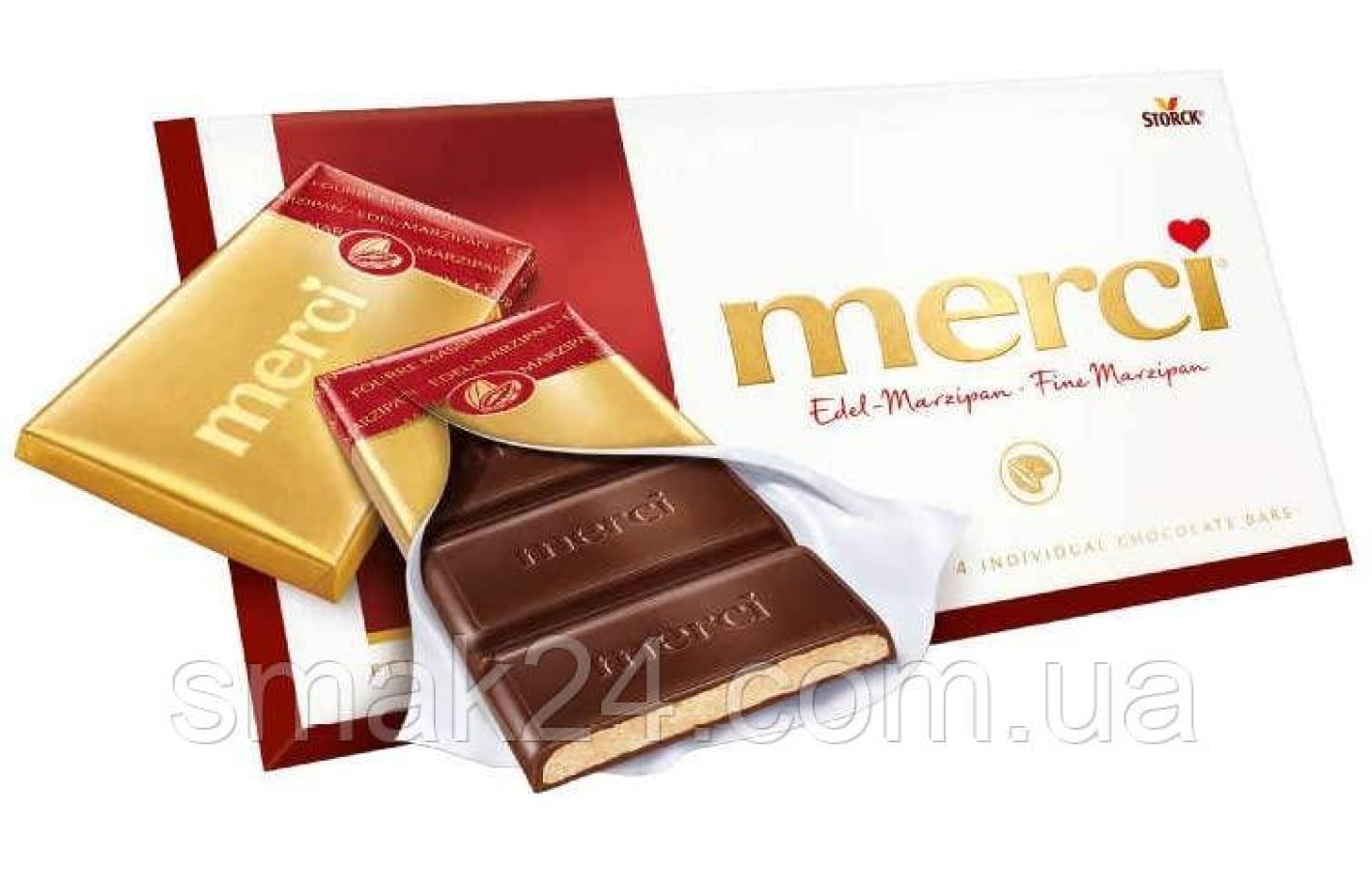 Шоколад  Марципан Storck  Merci Chocolate Bar - Fine Marzipan 112г Германия