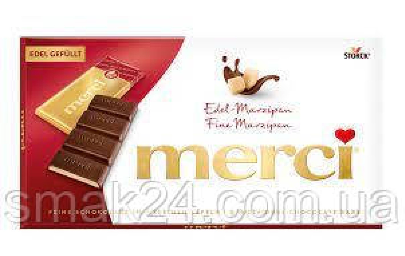 Шоколад  Марципан Storck  Merci Chocolate Bar - Fine Marzipan 112г Германия