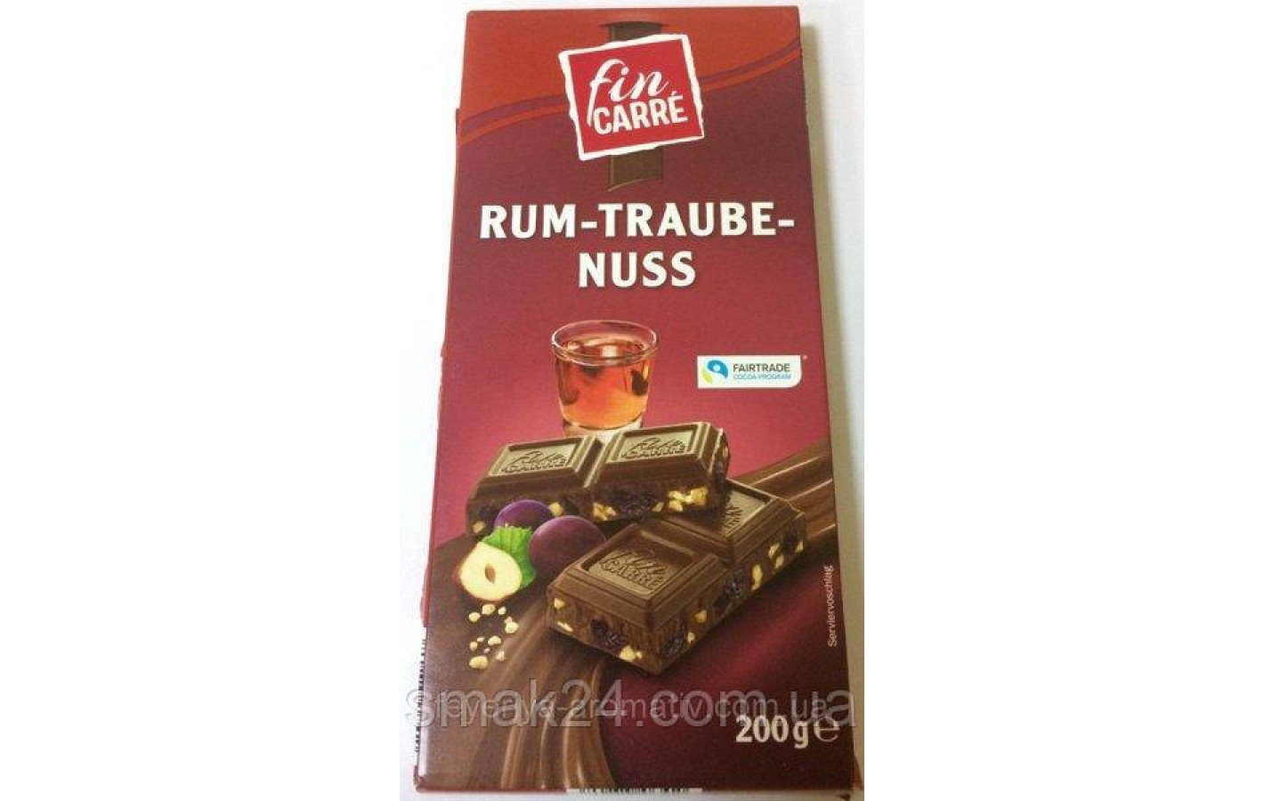 Шоколад молочний Fin Carre Rum Trauben Nuss Німеччина 200г