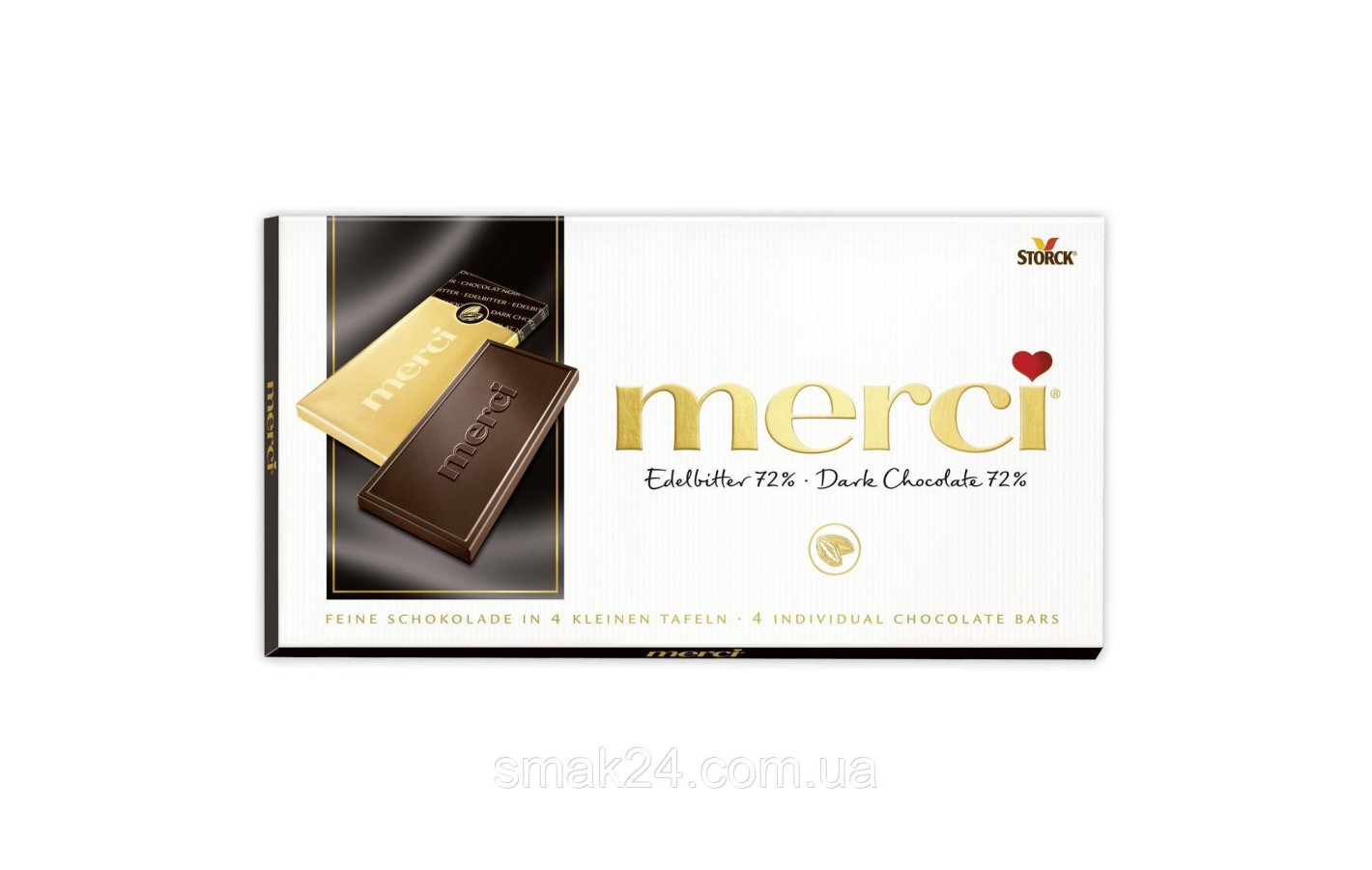 Шоколадні цукерки Merci Edelbitter 72% какао 100 г Німеччина