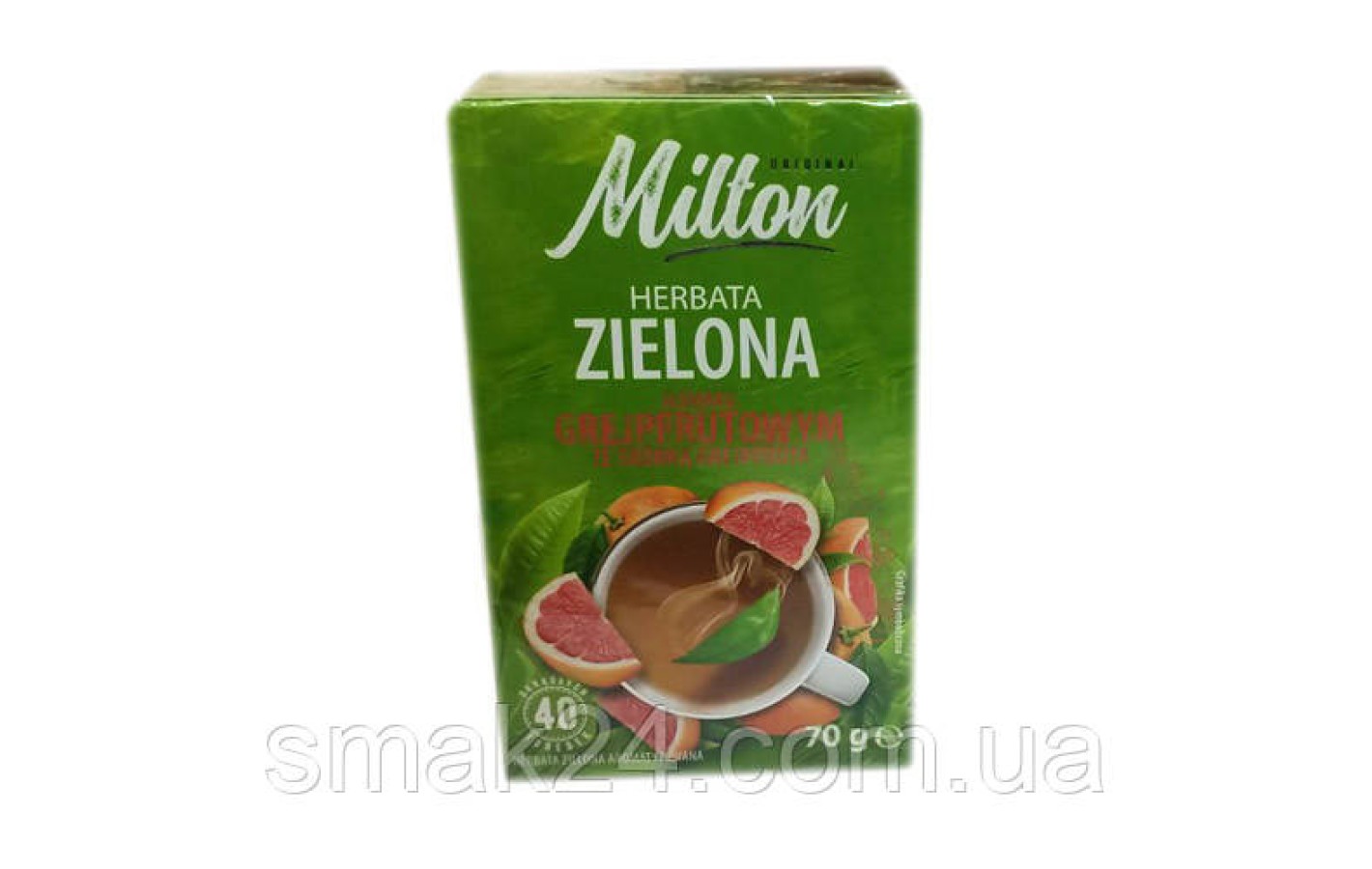 Чай зеленый  классический Milton   Польша (40 пакет) 70г