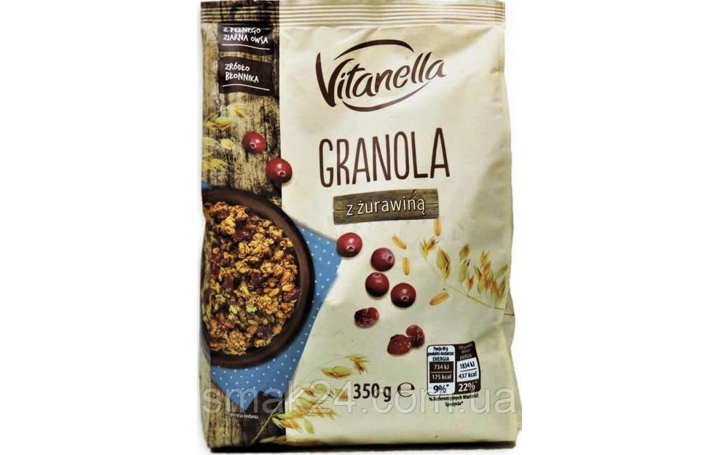 Мюслі з журавлиною Vitanella Granola Польща 350г