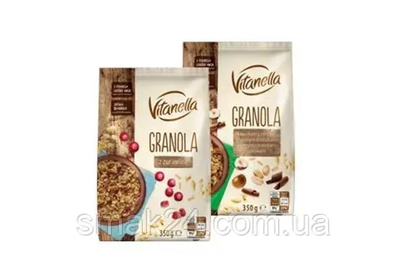 Мюслі з горіхами та шоколадом Vitanella Granola Польща 350г
