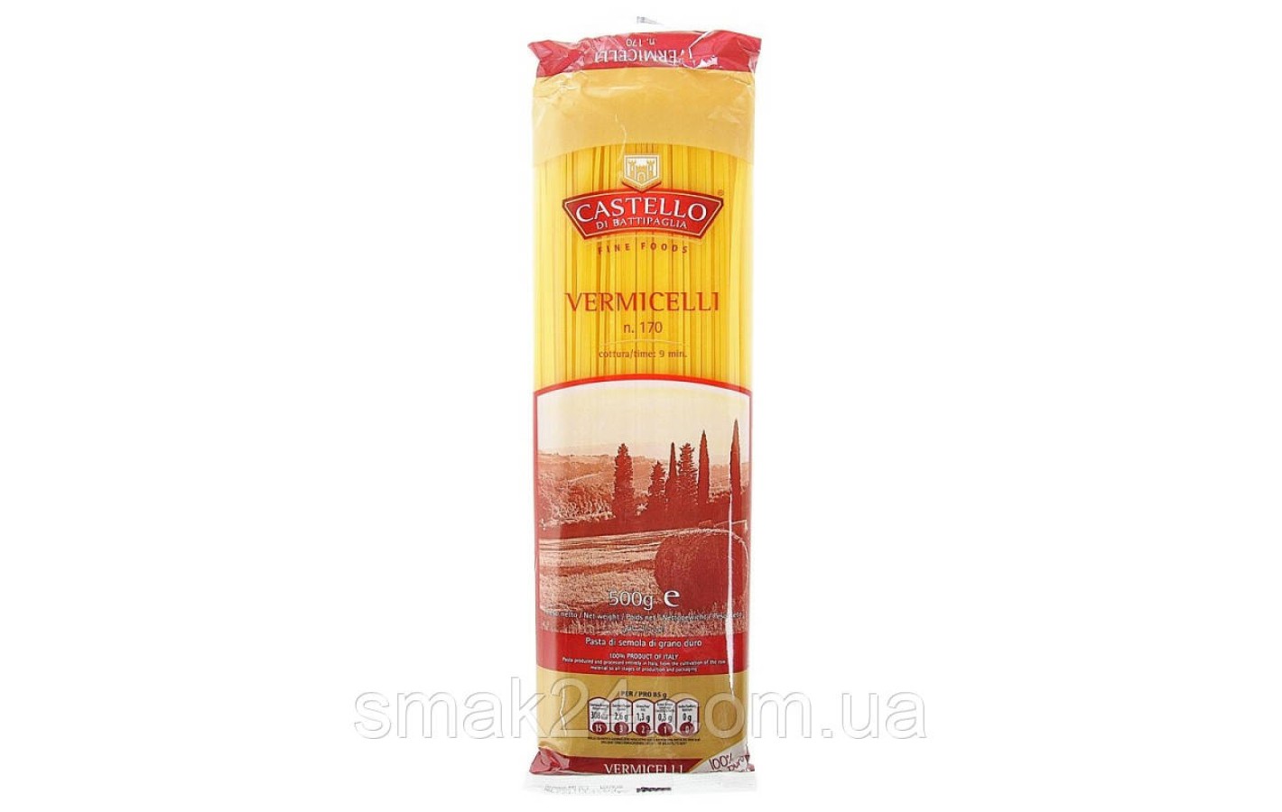 Спагетти Vermicelli Castello Di Battipaglia N.170, 500 г Италия
