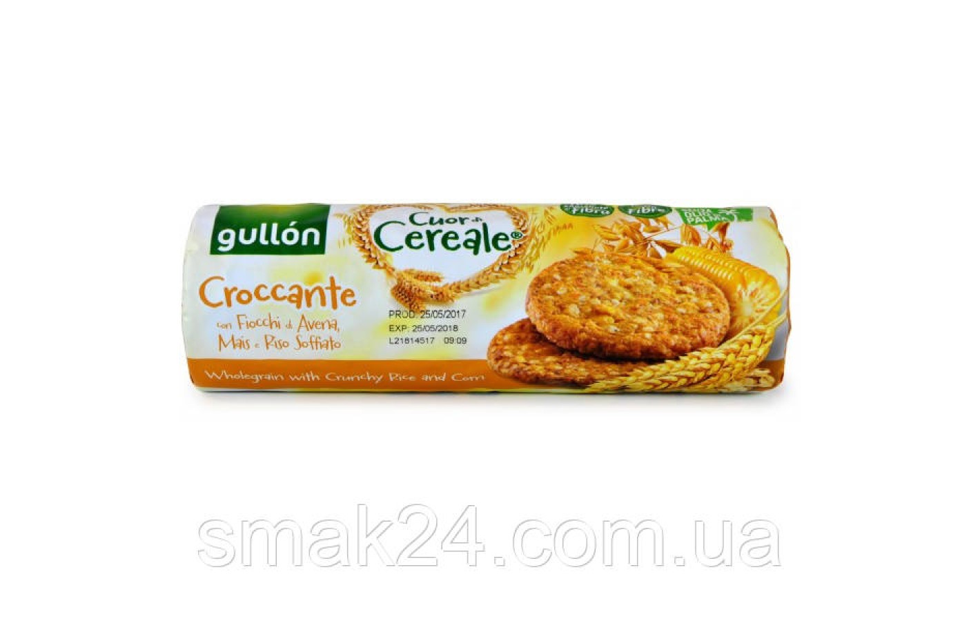 Печиво без пальмової олії злакове Croccante Cuor di Cereale Gullon 265 г Іспанія
