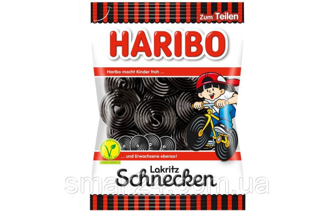 Желейні лакричні цукерки Равлика Haribo Lakritz Schnecken 175 г Німеччина
