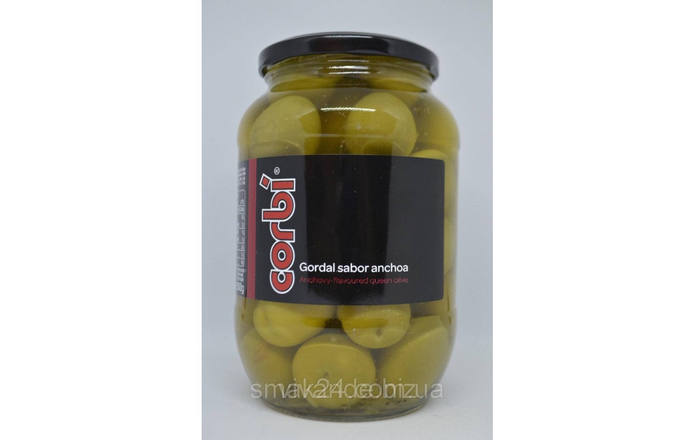 Оливки зеленые супер-гиганты  с косточкой Corbi Asetuna gordal sabor anchoa  835/500 г   Испания