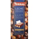 Шоколад молочный  Torras с цельным лесным орехом Испания 200г