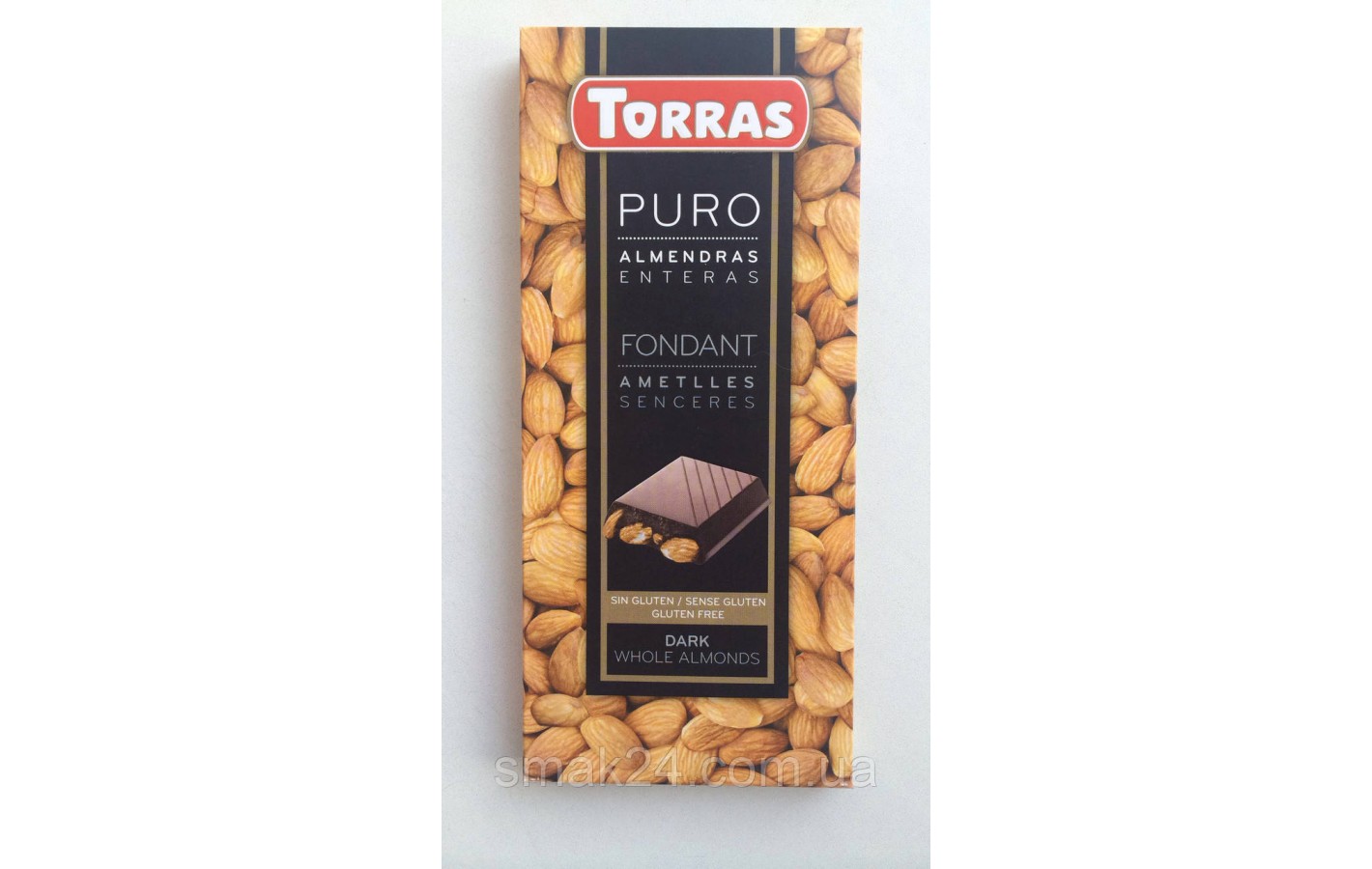 Шоколад чорний з цільним мигдалем Torras Іспанія 200г