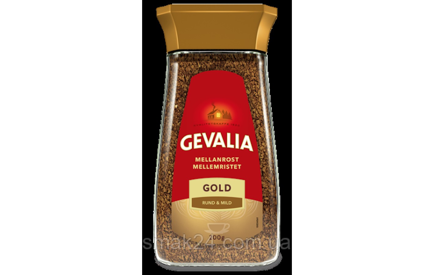Кава розчинна Gevalia Mellan Rost Gold арабіка 200г Швейцарія