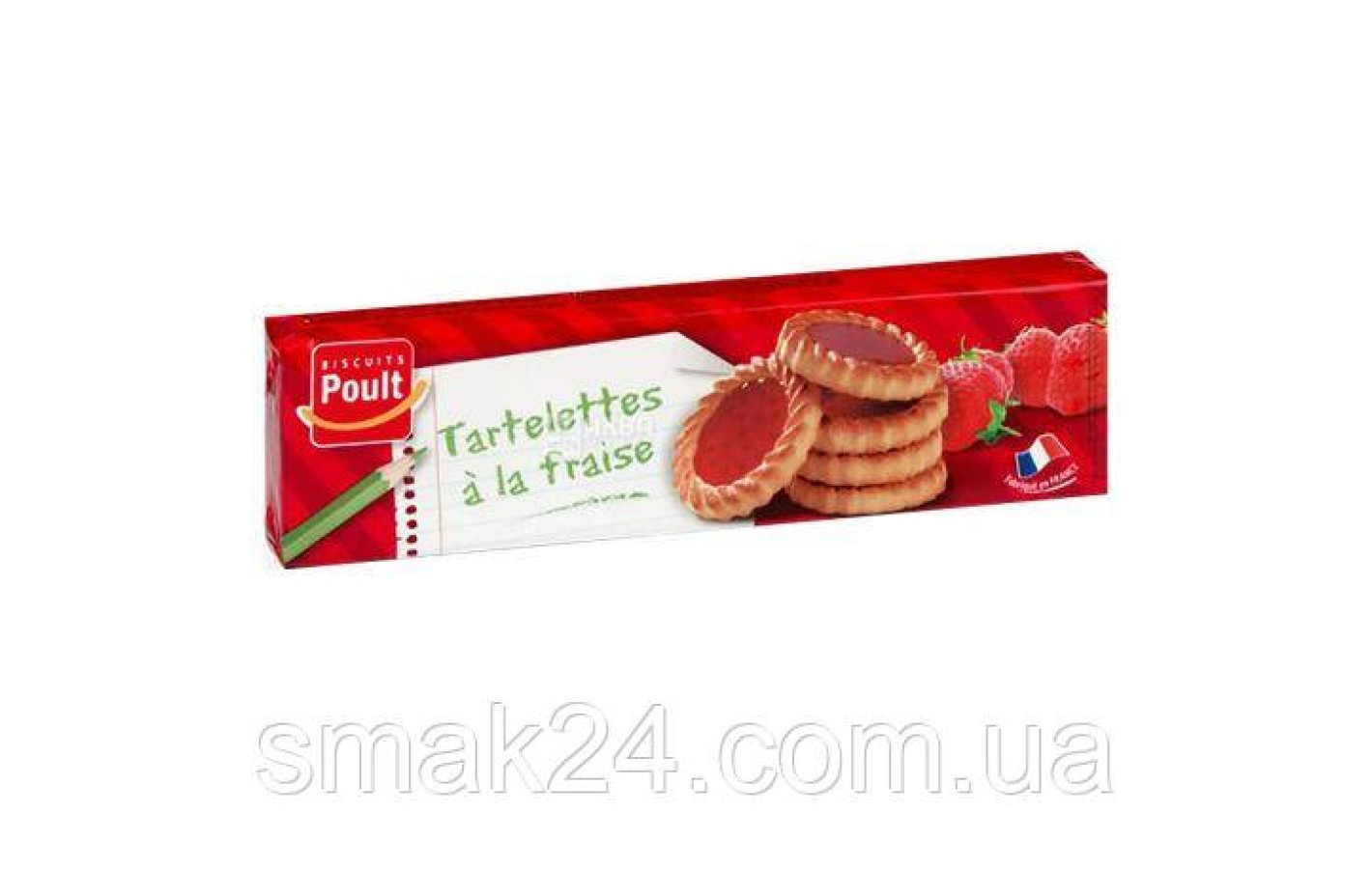 Печенье (тарталетка) с абрикосом Biscuits Poult , 150 г Франция