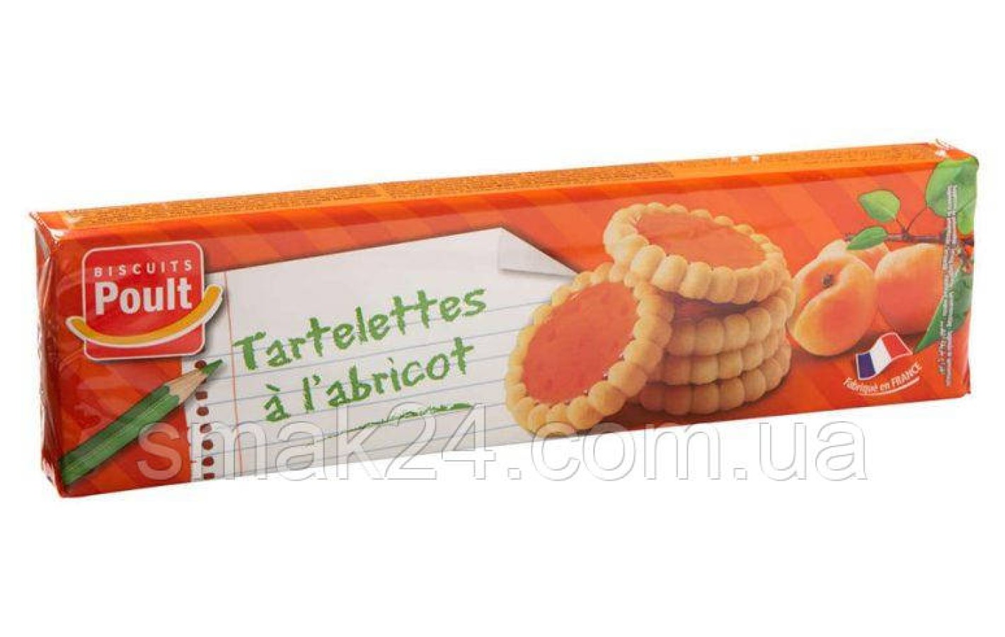 Печенье (тарталетка) с абрикосом Biscuits Poult , 150 г Франция