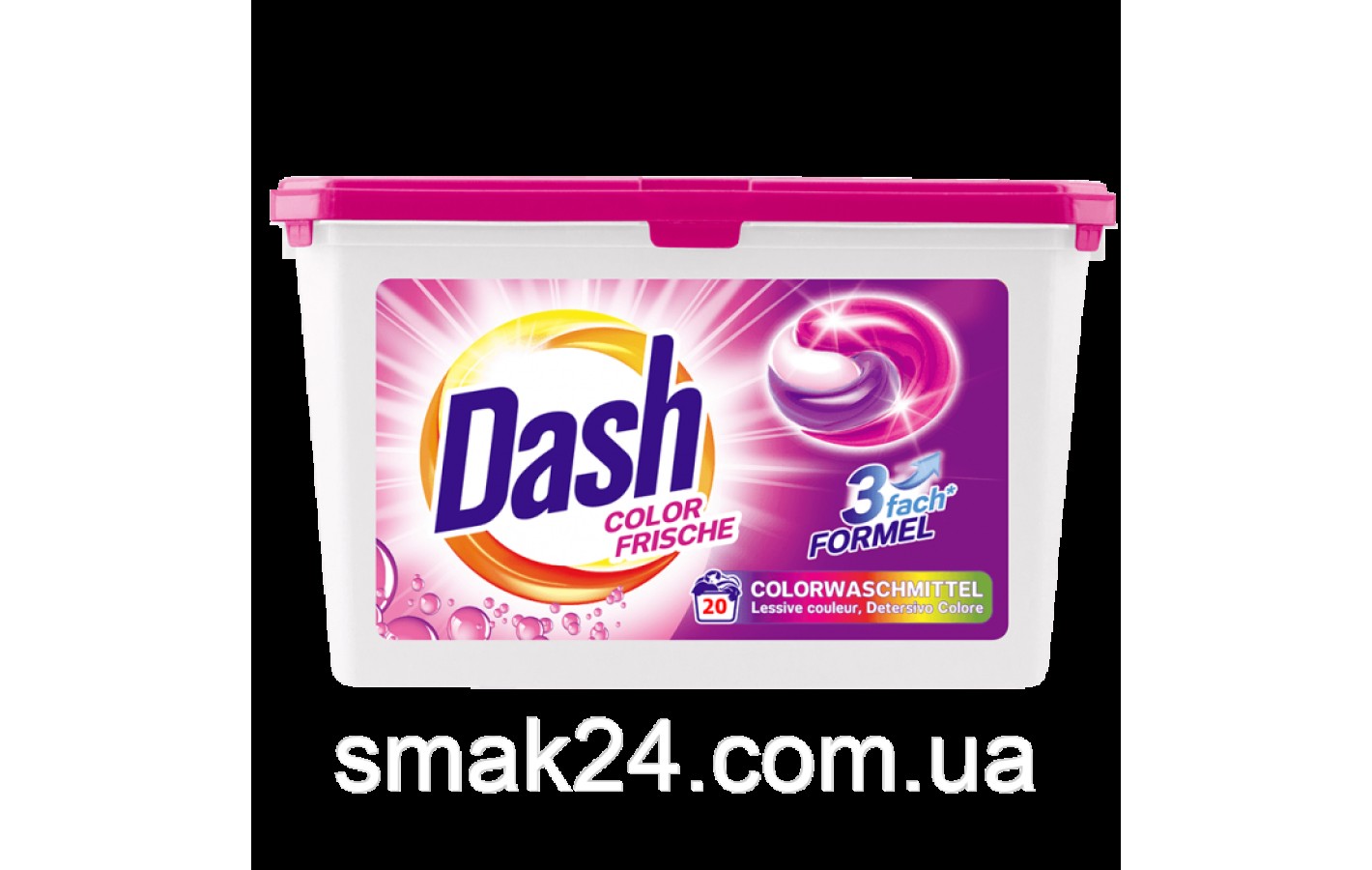 Гель-капсулы для стирки Dash Color Frische для цветного белья, 20 шт Германия