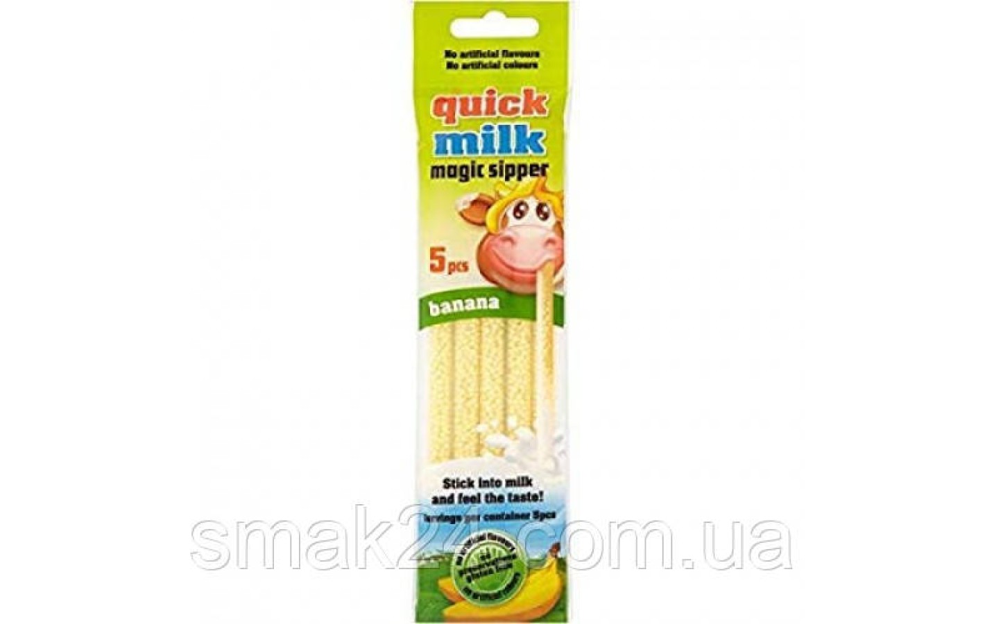 Трубочки для молока Banana Quick Milk Magic Sipper Flavour (5x6г) 5 шт.Польща