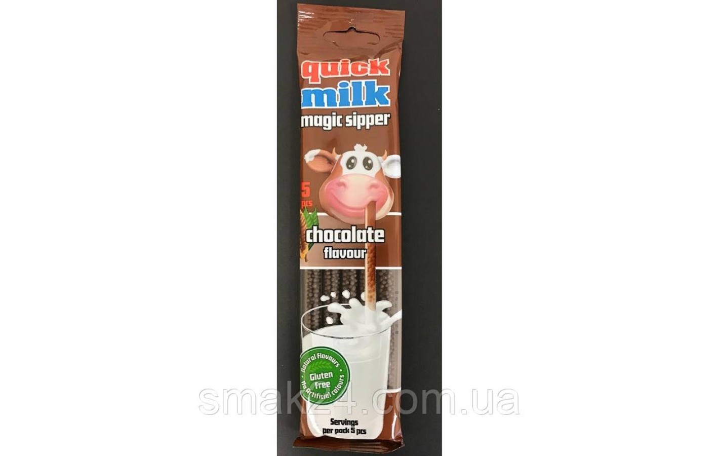 Трубочки для молока Coconut & Chocolate Quick Milk Magic Sipper Flavour (5x6г) 5 шт.Польща