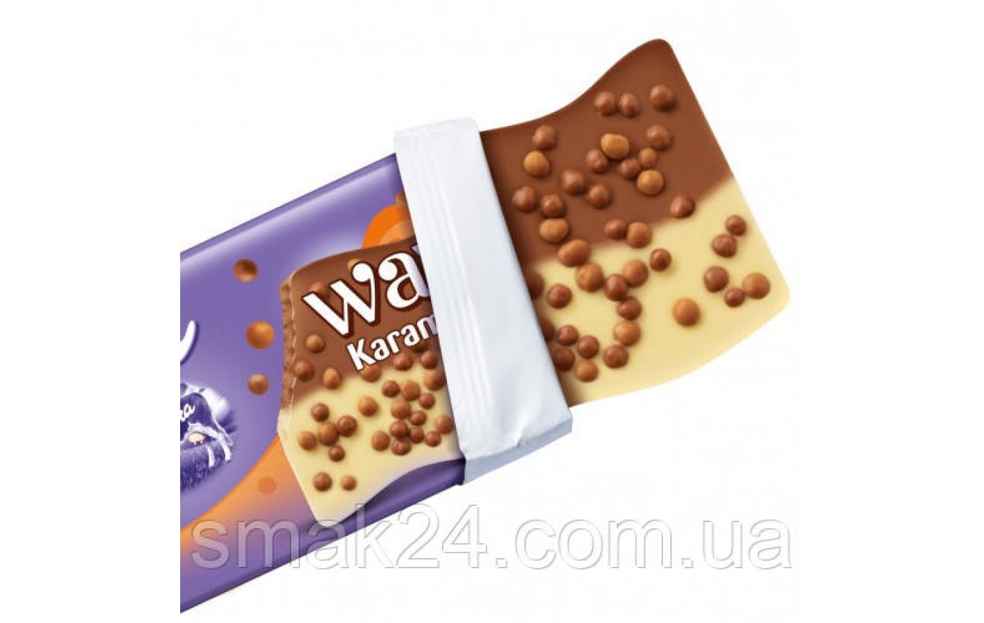 Шоколад Milka Waves Caramel Crispearls Карамель 81г Швейцария
