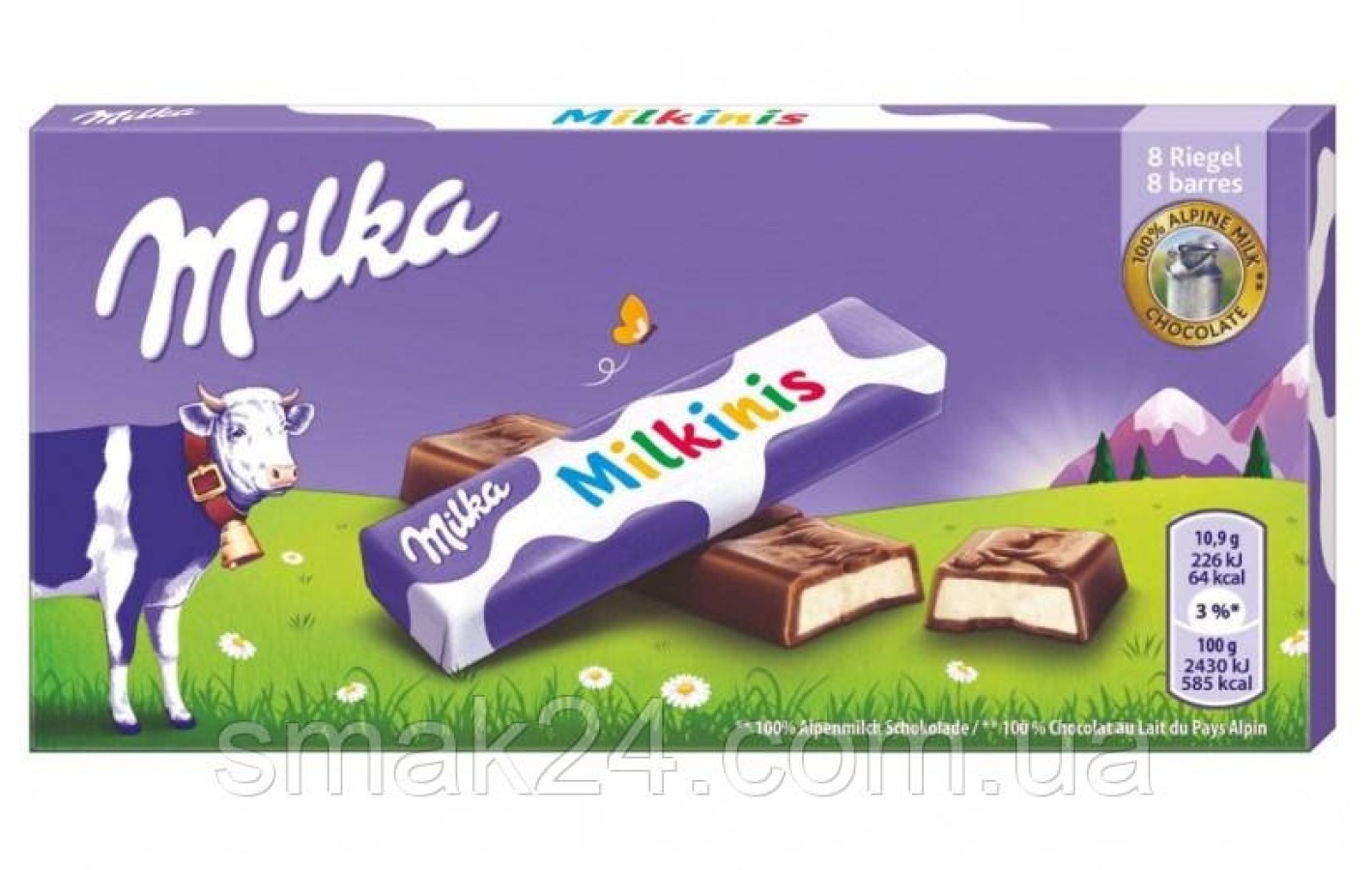 Шоколад молочный детский Milkinis Milka в стиках 87,5 г Швейцария