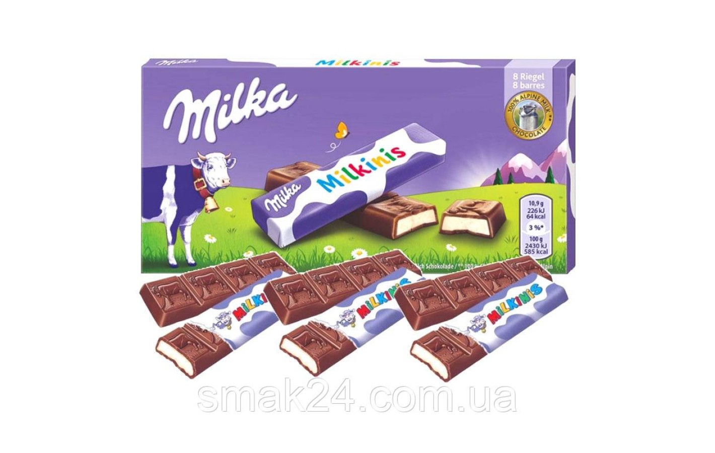 Шоколад молочный детский Milkinis Milka в стиках 87,5 г Швейцария