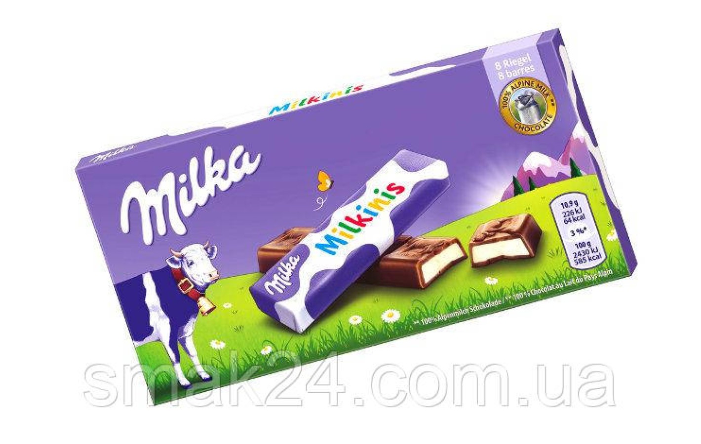 Шоколад молочный детский Milkinis Milka в стиках 87,5 г Швейцария
