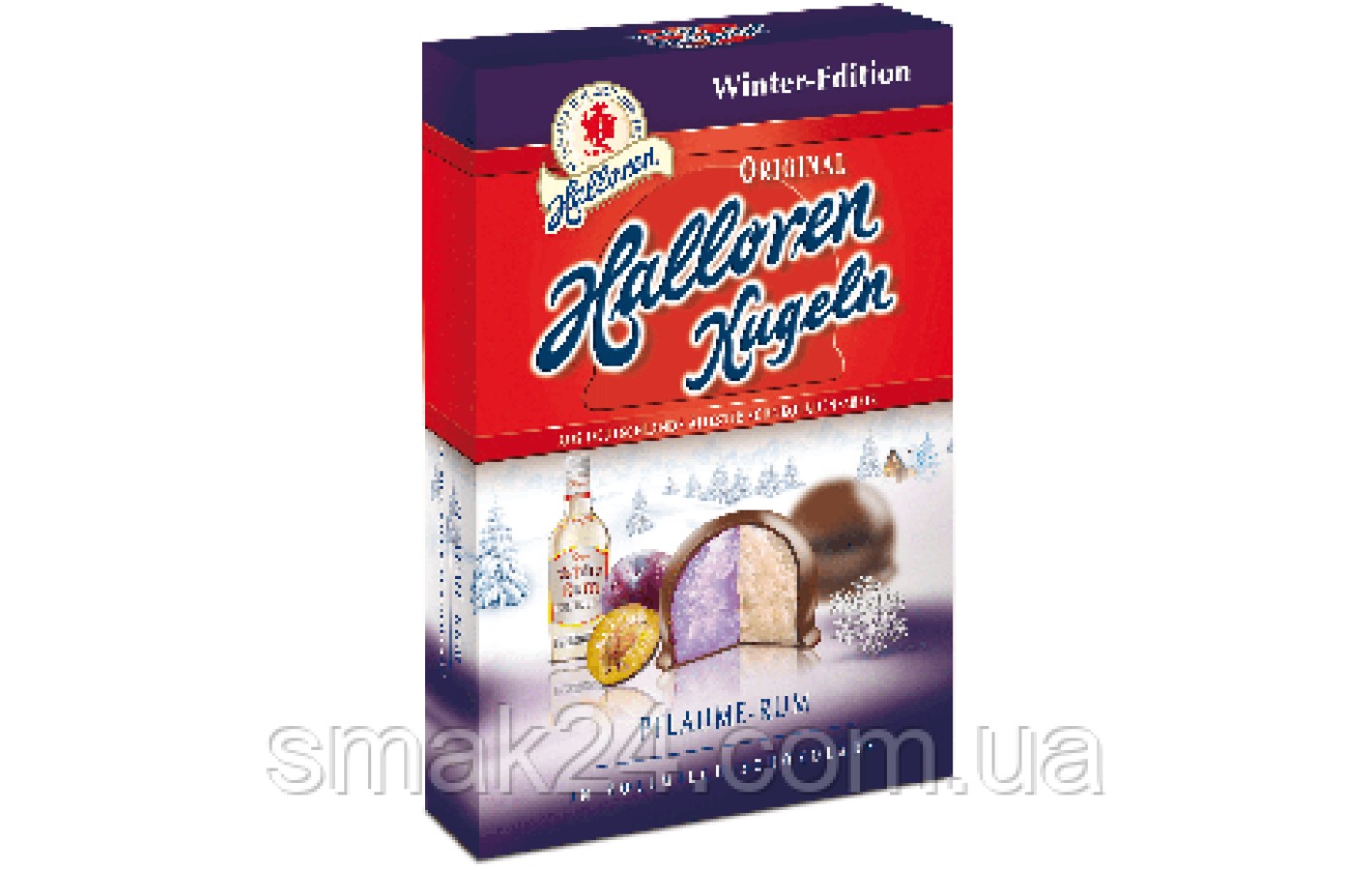 Цукерки зі сливовим ромом Halloren Kugeln Pflaume Rum 125г Німеччина