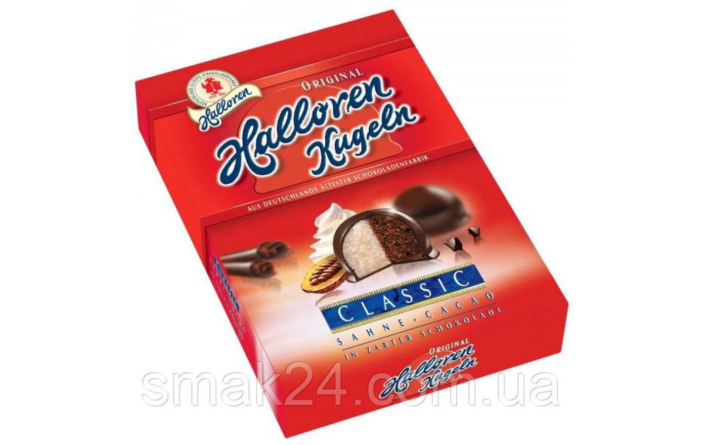 Конфеты Sahne-Cacao Halloren Kugeln (какао-сливки) 125г Германия