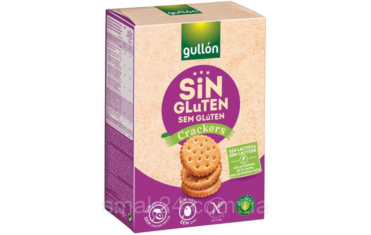Печенье крекер  без глютена, лактозы, яиц и пшеничной муки Gullon Crackers Испания 200г