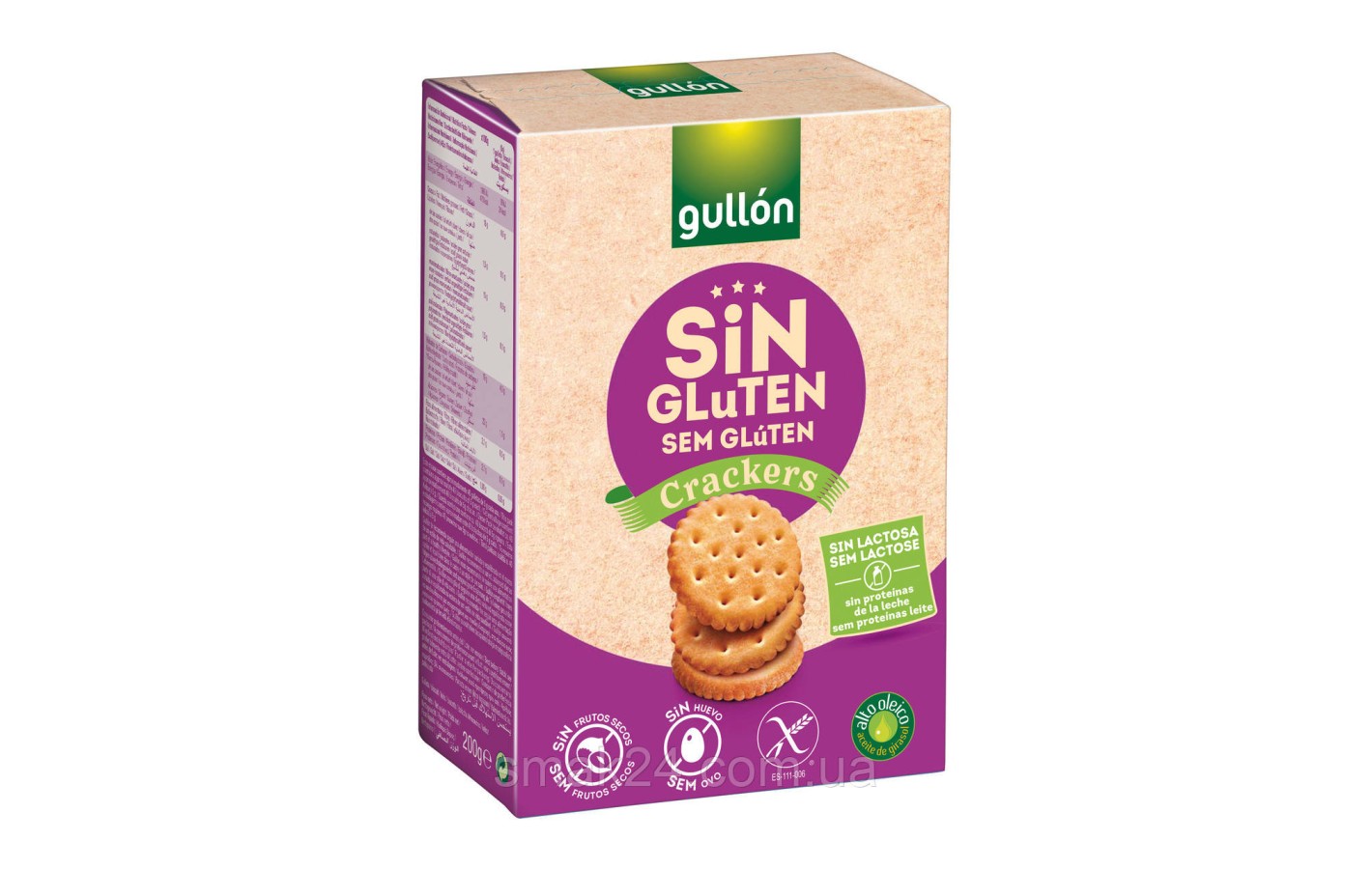Печенье крекер  без глютена, лактозы, яиц и пшеничной муки Gullon Crackers Испания 200г