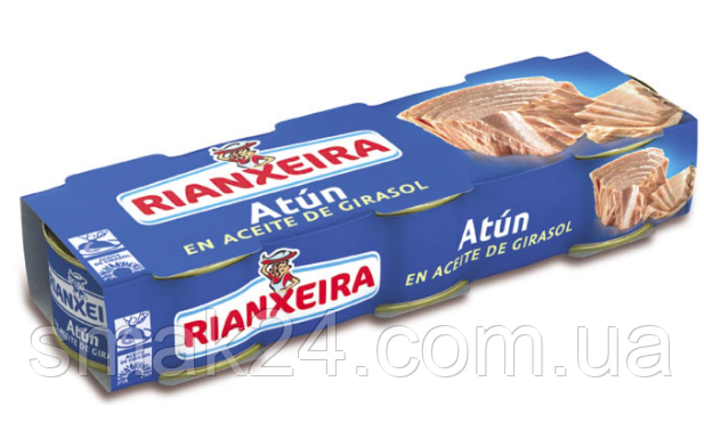 Тунец в подсолнечном масле Rianxeira  Atun Claro En Aceite De Girasol (3x80г) 240г Испания