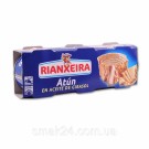 Тунец в подсолнечном масле Rianxeira  Atun Claro En Aceite De Girasol (3x80г) 240г Испания