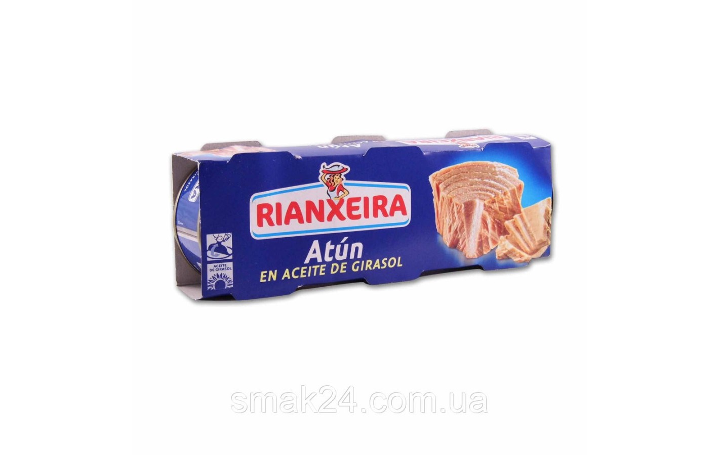 Тунец в подсолнечном масле Rianxeira  Atun Claro En Aceite De Girasol (3x80г) 240г Испания